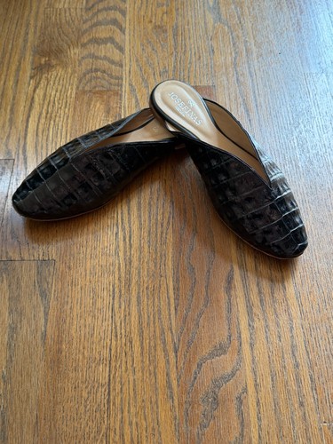 Josefinas black croc embossed - josefinas,