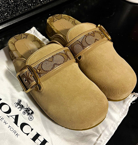Coach signature canvas suede - canvas,